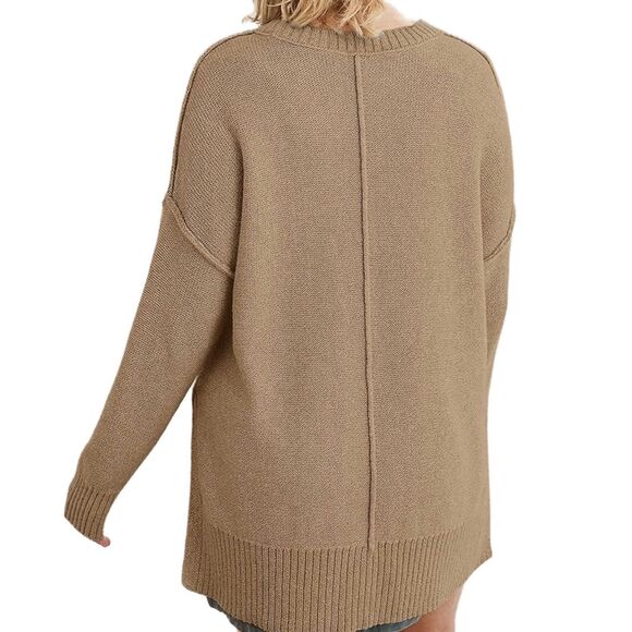 Unbranded Women's Crew Neck Long Sleeve Chunky Oversize Pullover Knit Sweater L - Picture 3 of 8